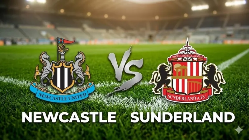 Cầu thủ Newcastle chạy nhanh để tranh bóng khỏi Sunderland Cầu thủ Newcastle chạy nhanh để tranh bóng khỏi Sunderland
