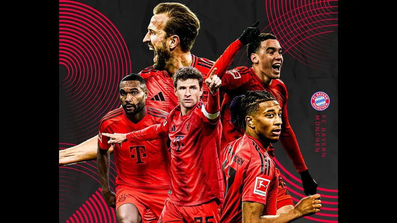 Hậu vệ Bayern Munich cản phá cú sút của tiền đạo PSG trong trận đấu