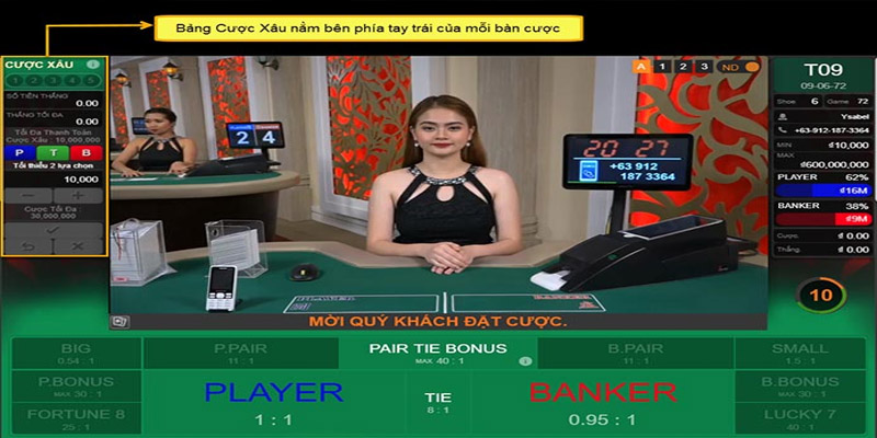 Cách chơi cược xâu Baccarat tại Casino Jun88 6 cach choi cuoc xau baccarat jun88 casino anh 2
